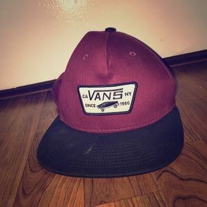Vans Maroon Snapback Hat